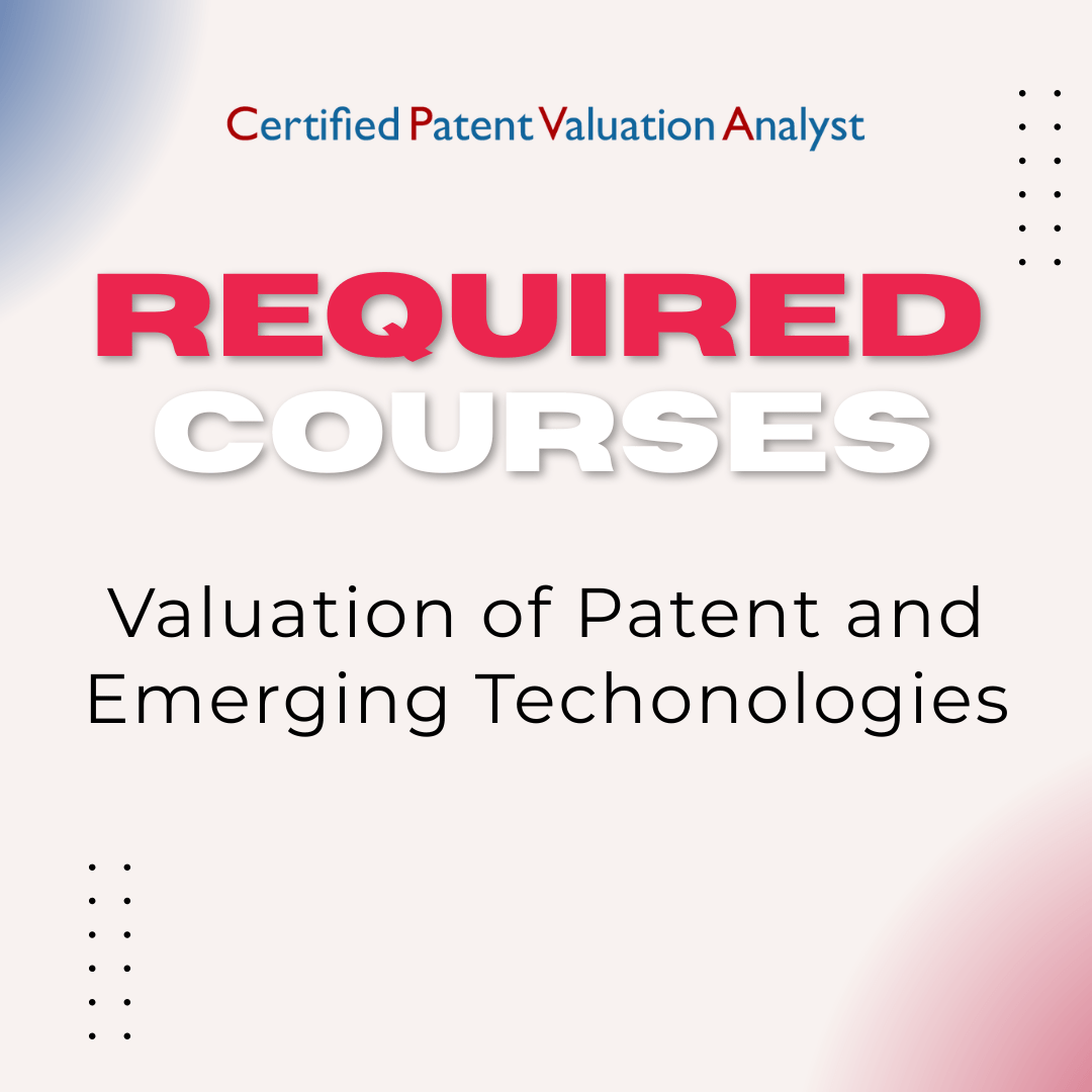 Valuation of Patents and Emerging Technologies
