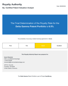 Click to view a sample PDF Royalty Authority Report