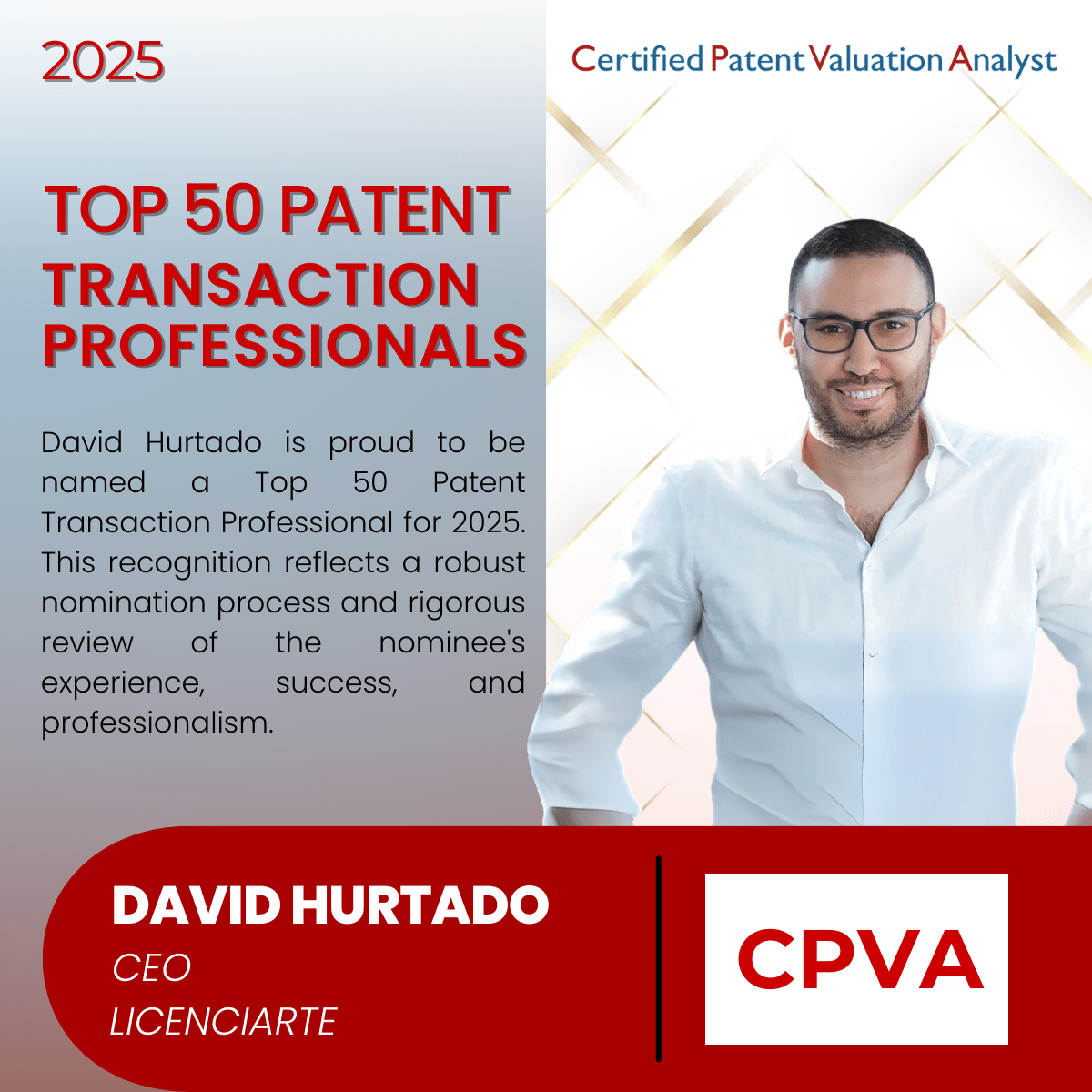 Top 50 Patent Transaction Professionals Acceptance Production/Licensing Fees