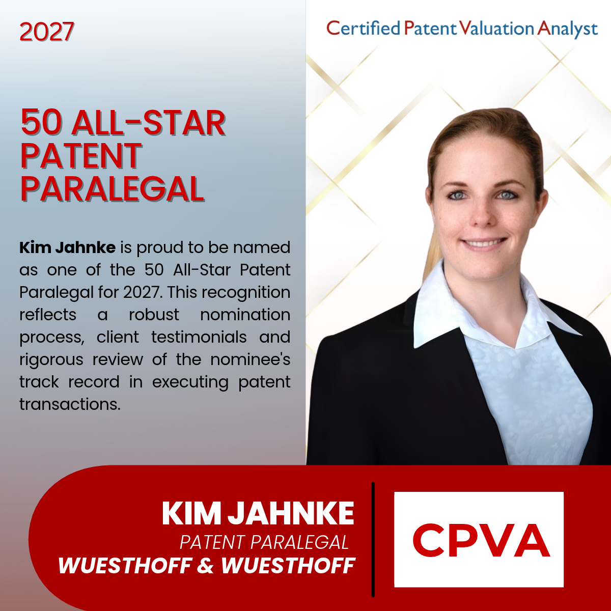 50 All-Star Patent Paralegals Acceptance Production/Licensing Fees
