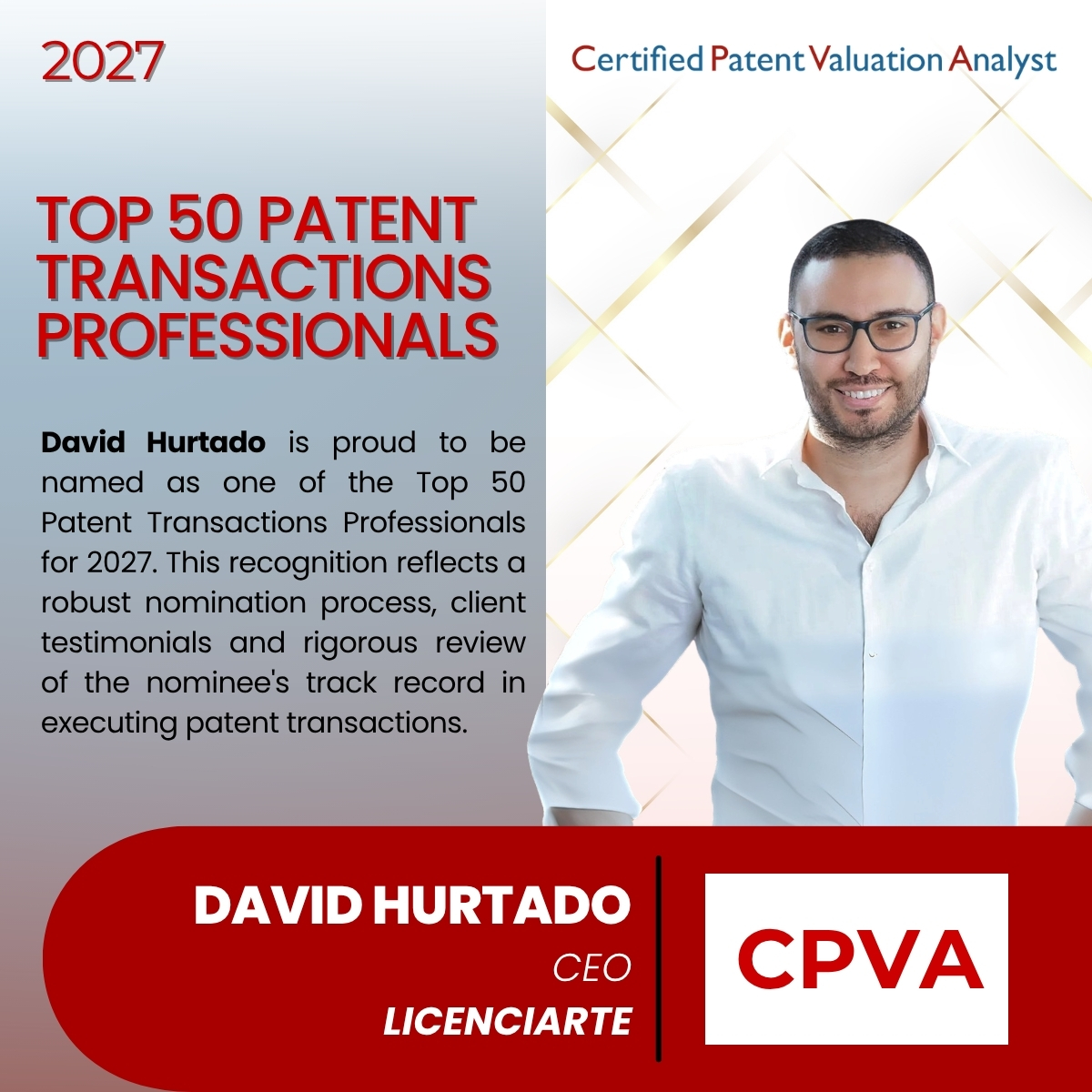 Top 50 Patent Transactions Professionals Acceptance Production/Licensing Fees